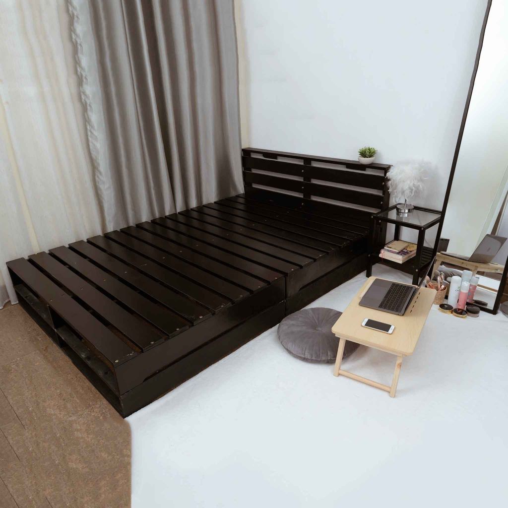 Ảnh Đầu giường pallet gỗ Behomes (Chỉ có đầu giường rời, Không kèm giường) 4