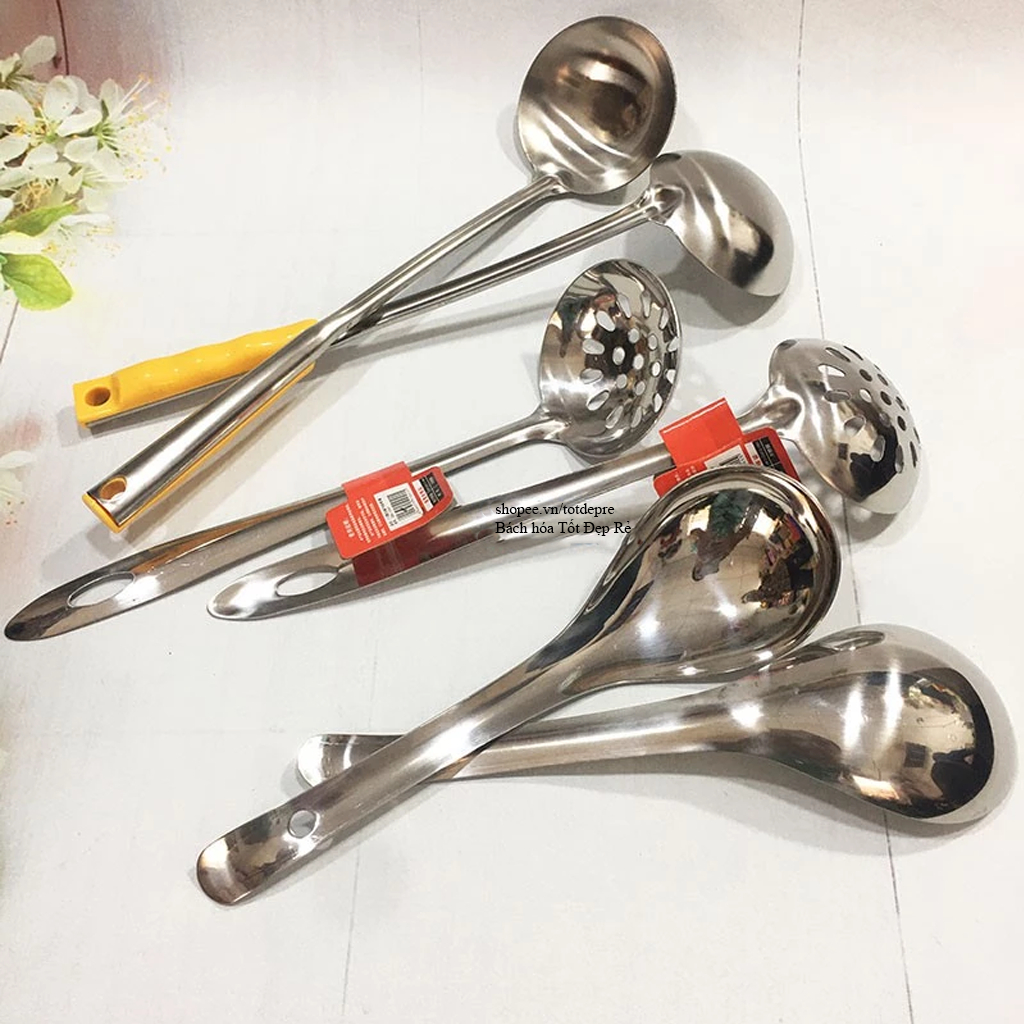 Muôi canh inox , muỗng canh , muôi thủng inox 304 hàng loại 1 | Shopee ...