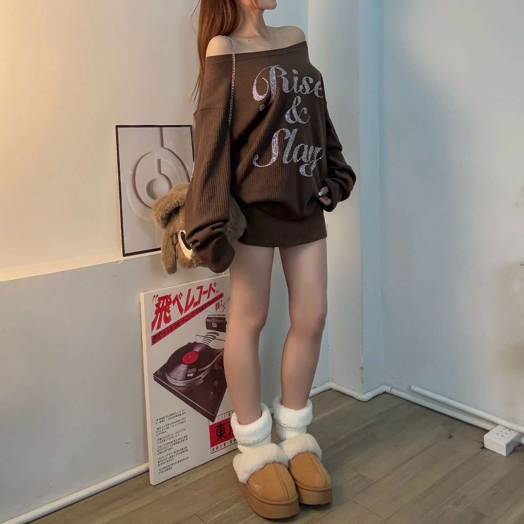 [CÓ TÁCH SET] SET SWEATER KÈM CHÂN VÁY ĐÍNH ĐÁ SLAY FF MIX