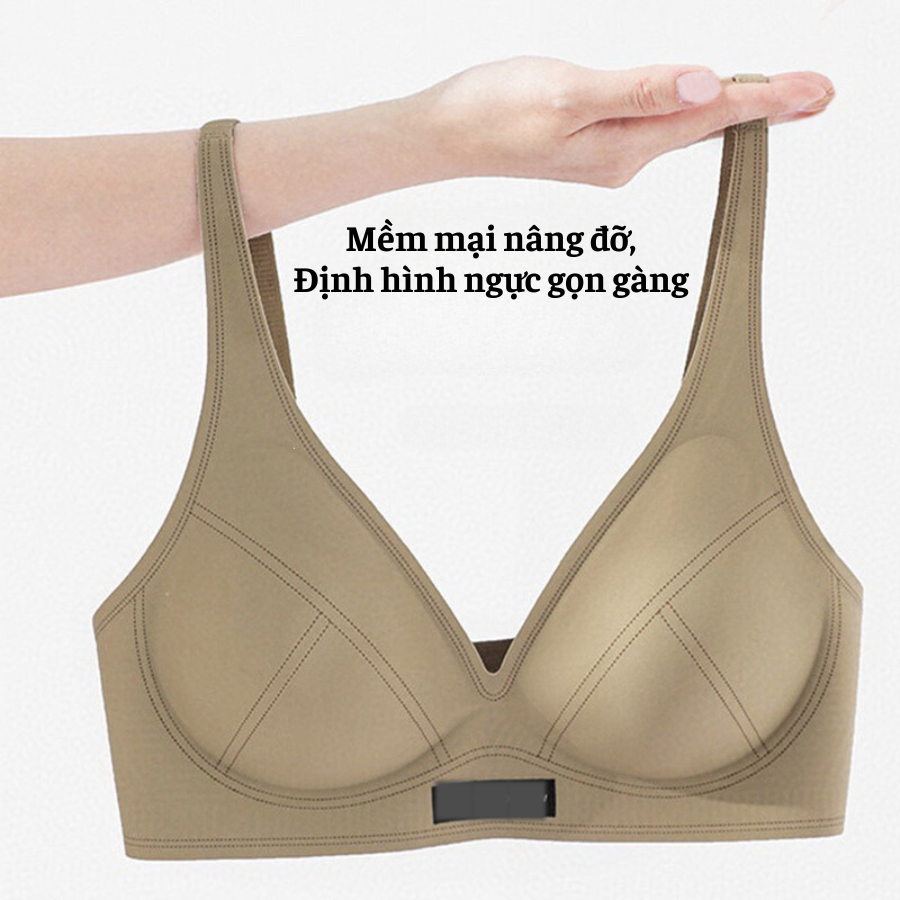 Áo Ngực Không Gọng Đệm Mỏng 0.5cm – Áo Lót Nữ Mút Tháo Rời, Không Hằn Viền, Mềm Mại DORIS 8879