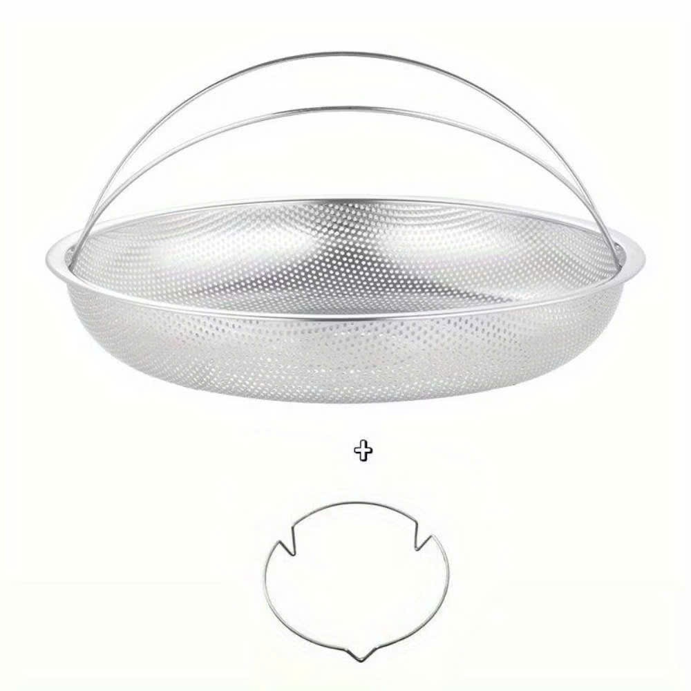Vỉ Hấp Inox 304 Kèm Đế Tháo Rời Có Tay Cầm Chống, Rổ Hấp Bằng Thép Không Gỉ, KHAY HẤP ĐỒ ĂN - KHAY HAP DO AN