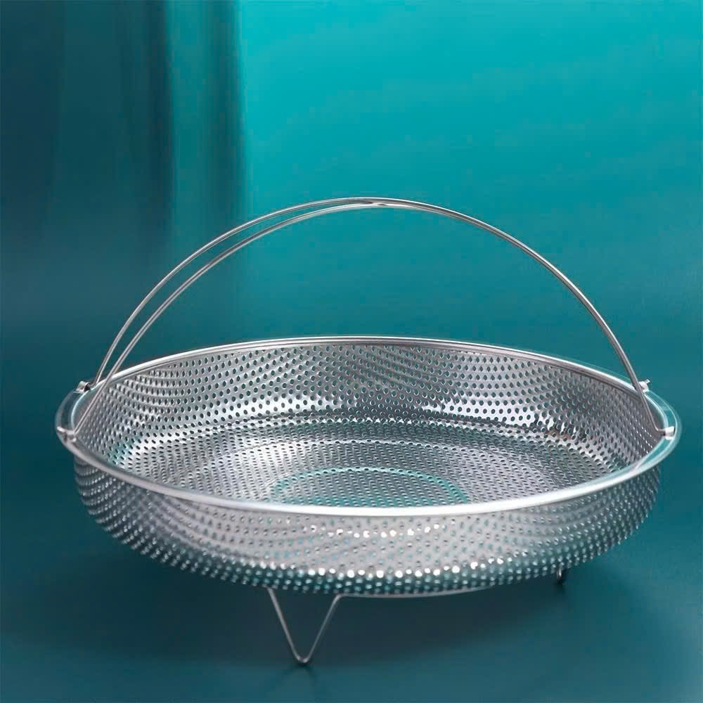 Vỉ Hấp Inox 304 Kèm Đế Tháo Rời Có Tay Cầm Chống, Rổ Hấp Bằng Thép Không Gỉ, KHAY HẤP ĐỒ ĂN - KHAY HAP DO AN