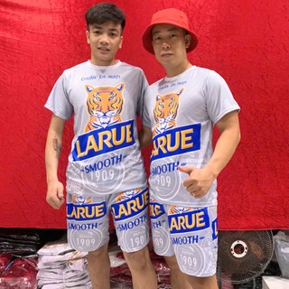 Đồ bộ nam nữ chất liệu thun lạnh co giãn thoáng mát, Sét bộ thể thao LARUE BẠC mặc nhóm gia đình dịp lễ tất niên KL2