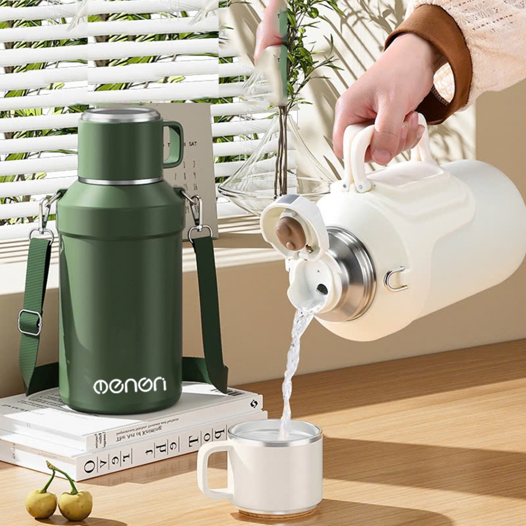 Bình Giữ Nhiệt 1500ml Chất Liệu INOX 316 Giữ Nhiệt 24H Thiết Kế Tay Cầm Dây Đẹo Tiện Lợi - NENON | BigBuy360 - bigbuy360.vn