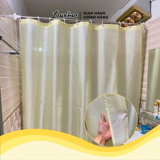 Rèm Nhà Tắm Ánh Kim Vàng Vải Polyester LAVEMO Chống Nước LA4432
