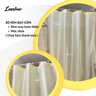 Rèm Nhà Tắm Ánh Kim Vàng Vải Polyester LAVEMO Chống Nước LA4432