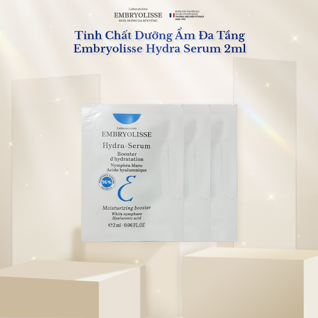 Ảnh DATE: 01/05/2026 [HB GIFT] Tinh Chất Dưỡng Ẩm Đa Tầng Embryolisse Hydra Serum 2ml/gói 1