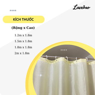Rèm Nhà Tắm Ánh Kim Vàng Vải Polyester LAVEMO Chống Nước LA4432