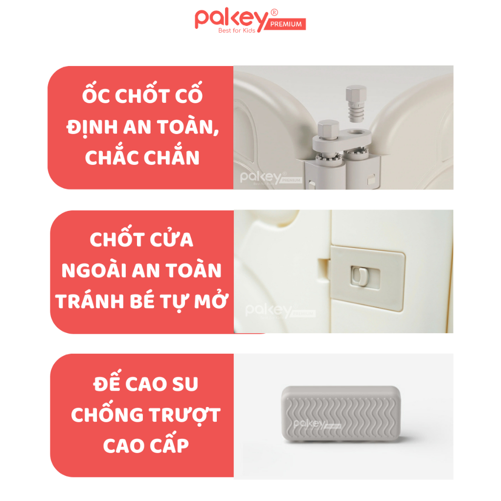 Quây Cũi Nhựa Gấp Gọn PAKEY Thỏ Trắng, Quây Cũi Hình Thỏ Đáng Yêu Dày Dặn Chắc Chắn Cho Bé - Bảo Hành Trọn Đời