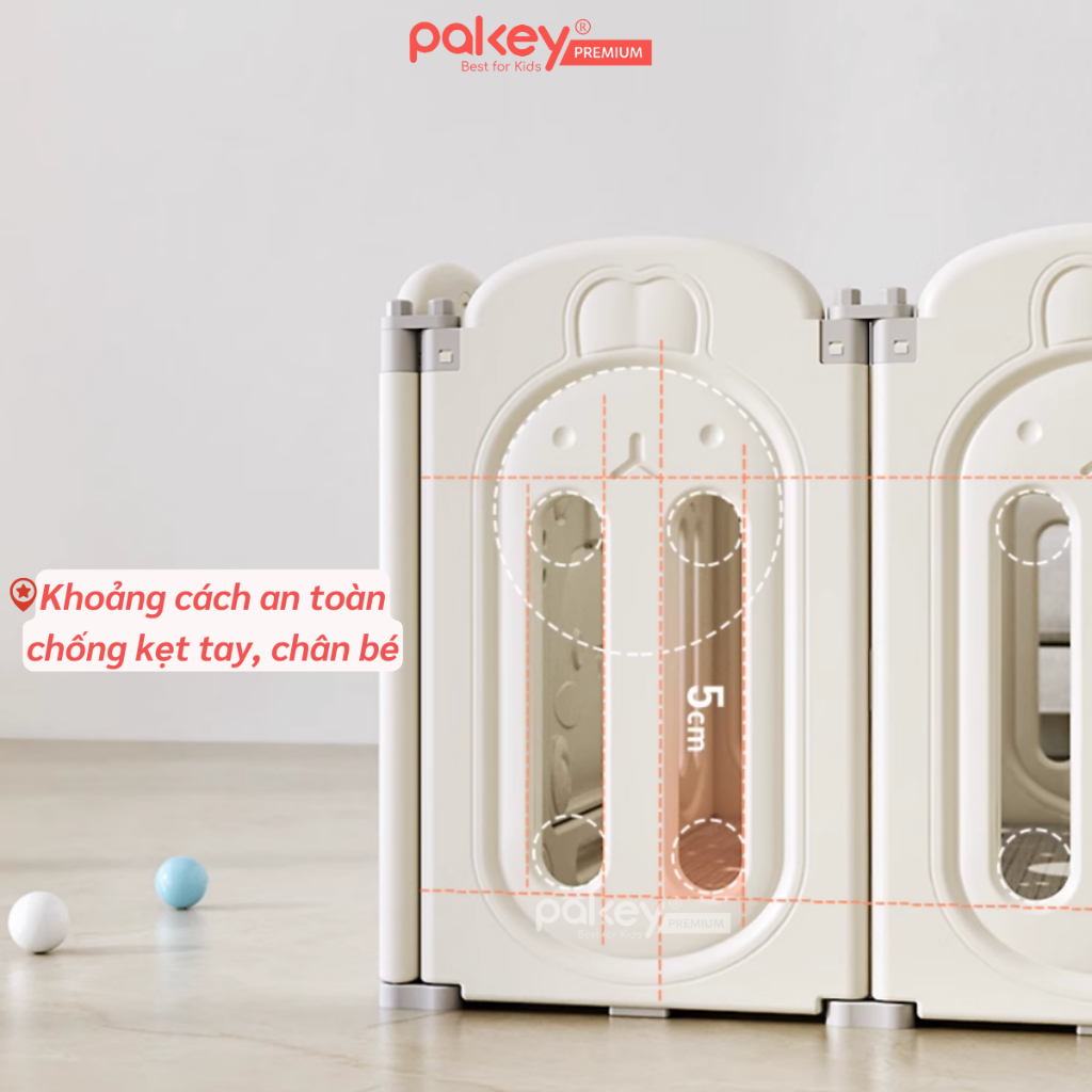 Quây Cũi Nhựa Gấp Gọn PAKEY Thỏ Trắng, Quây Cũi Hình Thỏ Đáng Yêu Dày Dặn Chắc Chắn Cho Bé - Bảo Hành Trọn Đời