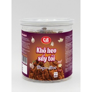Khô Heo Sấy Tỏi C&B  món ăn vặt hàng đầu, thức ăn khô tiện lợi cho mọi nhà 100G 150G 300G