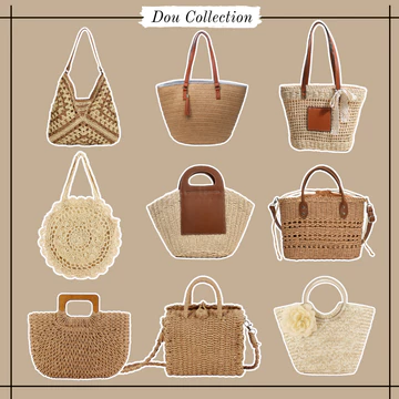 Women's Vintage Woven Straw Bag · TC00