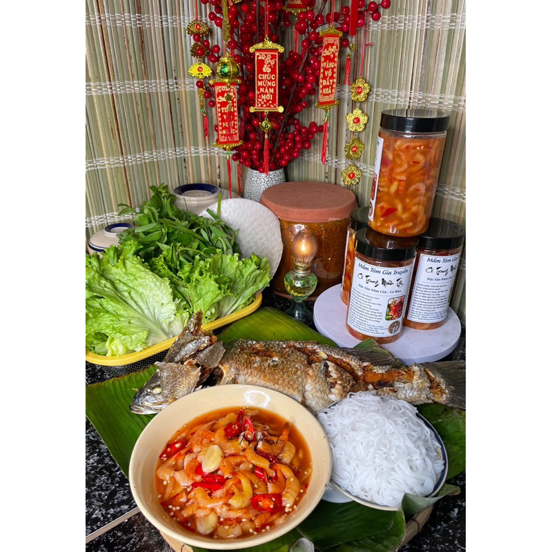 Mắm Tôm 🦐 Chua Ngọt Gia Truyền CÔ TRANG MIỀN TÂY “Đặc Sản Năm Căn Cà Mau “(Hộp 1kg)
