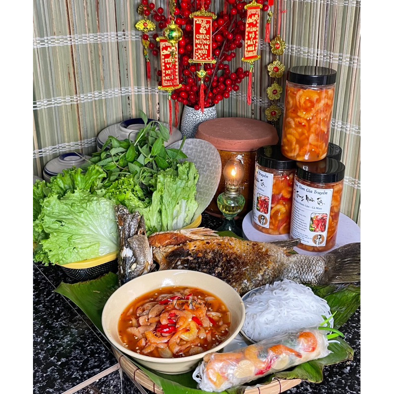 Mắm Tôm 🦐 Chua Ngọt Gia Truyền CÔ TRANG MIỀN TÂY “Đặc Sản Năm Căn Cà Mau “(Hộp 1kg)