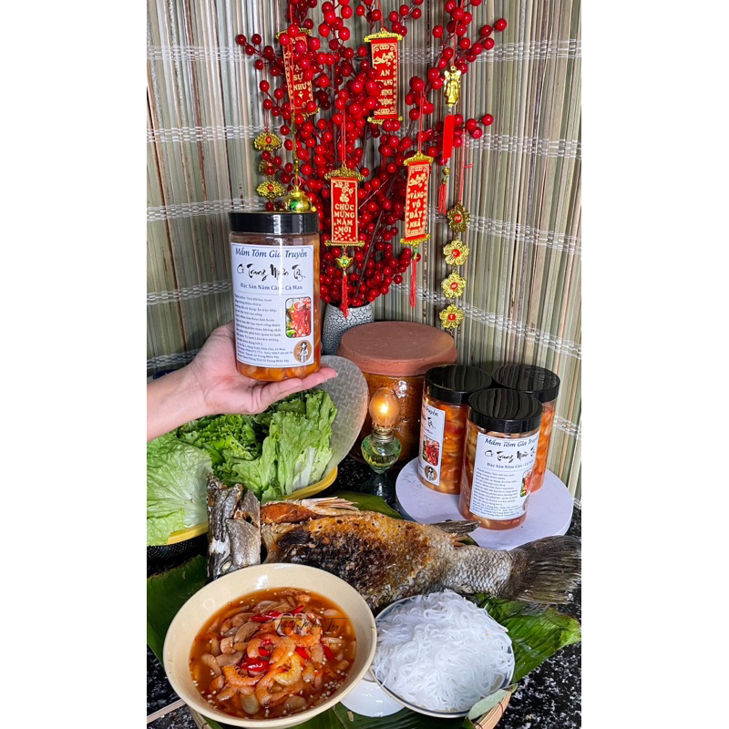 Mắm Tôm 🦐 Chua Ngọt Gia Truyền CÔ TRANG MIỀN TÂY “Đặc Sản Năm Căn Cà Mau “(Hộp 1kg)