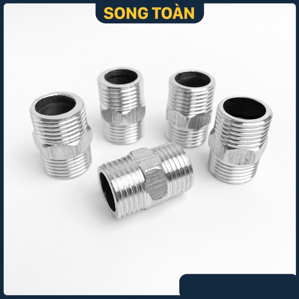 Kép Inox 21 27, Hai Đầu Ren Ngoài Phi 1/2 3/4 Hợp Kim Inox Bóng Giá Rẻ ...