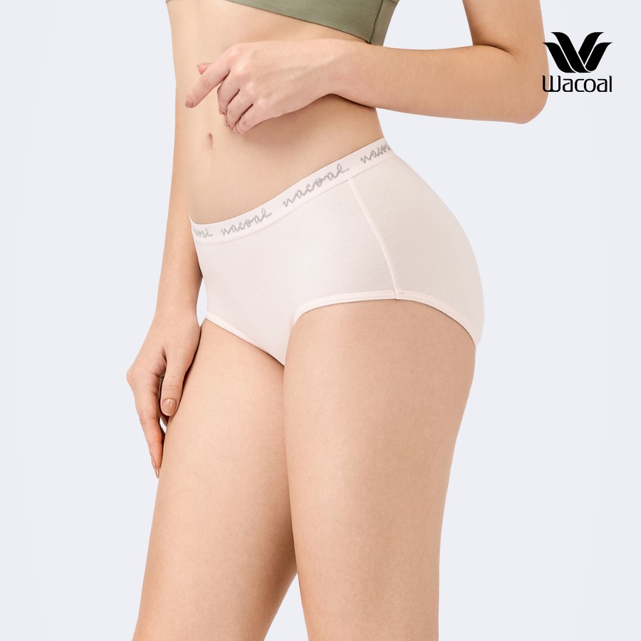 Quần lót Wacoal IIP3408 95% Cotton Mềm thoáng bản lưng to dưới rốn pastel trẻ trung - IP3408