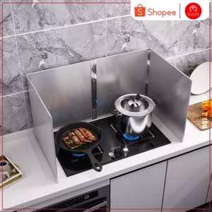 Tấm Chắn Dầu Inox 304 Chống Gỉ, Tấm Dụng Cụ Chắn Dầu & Chắn Gió Cho Bếp Ga Bằng Inox 304 Dày Dặn