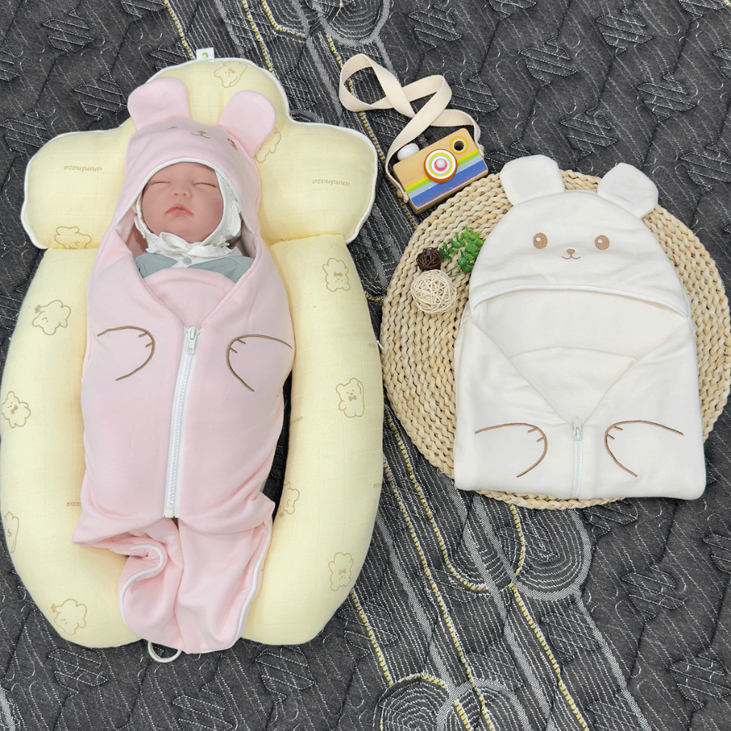 Chũn Nhộng Cho Bé Từ 0-6 Tháng 2 Lớp Nỉ Bông Cực Ấm Áp An Toàn  - Hàng Chính Hãng APK0048