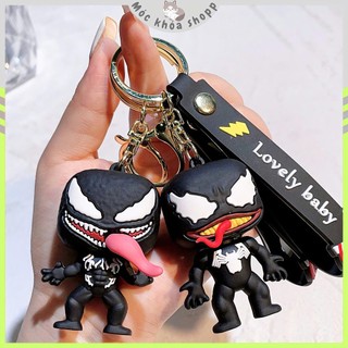Móc Khóa Venom Cute – I Love Venom, Dây Treo Túi Xách Balo, Phụ Kiện Marvel Dễ Thương