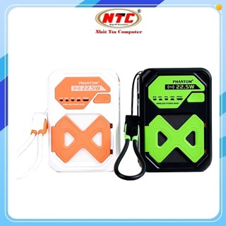 Cục tích điện không dây Phantom P40 10000mAh Wireless 15W / TypeC LN in 18W, out 20W, phích cắm 220v