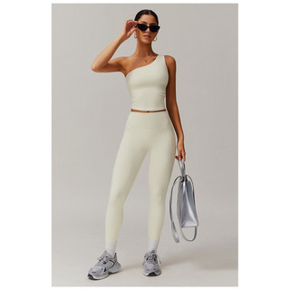 Bộ Đồ Tập Thể Thao Gym, Yoga Nữ Cao Cấp Poly Áo Lệch Vai, Quần Ngắn, Quần Dài Kiểu Túi 2 Bên (mã 408)(tách lẻ bán)