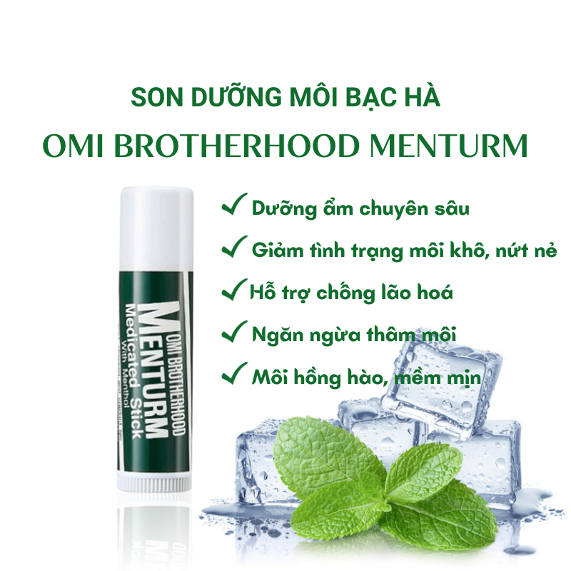 Son Dưỡng Ẩm Bạc Hà Dành Cho Môi Khô Và Nứt Nẻ Omi Brotherhood Menturm Nhật Bản 4g | BigBuy360 - bigbuy360.vn