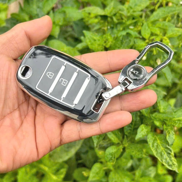 Ốp chìa khoá TPU silicon xe ô tô Kia Morning bản chìa bật 2 nút