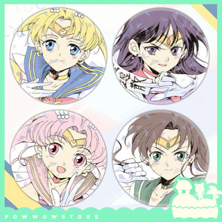 Pin Ghim Huy Hiệu Thiếc 58mm Nhân Vật Anime Manga Sailor Moon Thuỷ Thủ Mặt Trăng