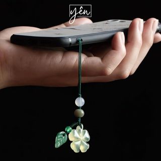 Felice - Móc Treo Diệp Thảo - Đá Ngọc Bích Serpentine - Quà Tặng Ý Nghĩa Mang Lại Bình An, May Mắn