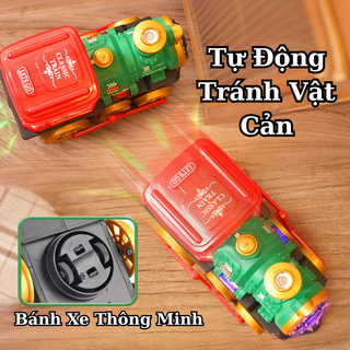 Đồ Chơi Tàu Hỏa Phun Khói Có Nhạc Có Đèn Tự Chạy Phát Triển Vận Động Cho Bé - Đồ Chơi Xe Khủng Long Quà tặng Cho Bé