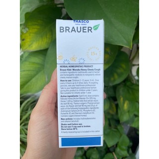 Brauer Chesty Cough Giảm Ho Có Đàm Dạng Lỏng Hộp 100ML Cho Bé Trên 2 Tuổi Maxwell