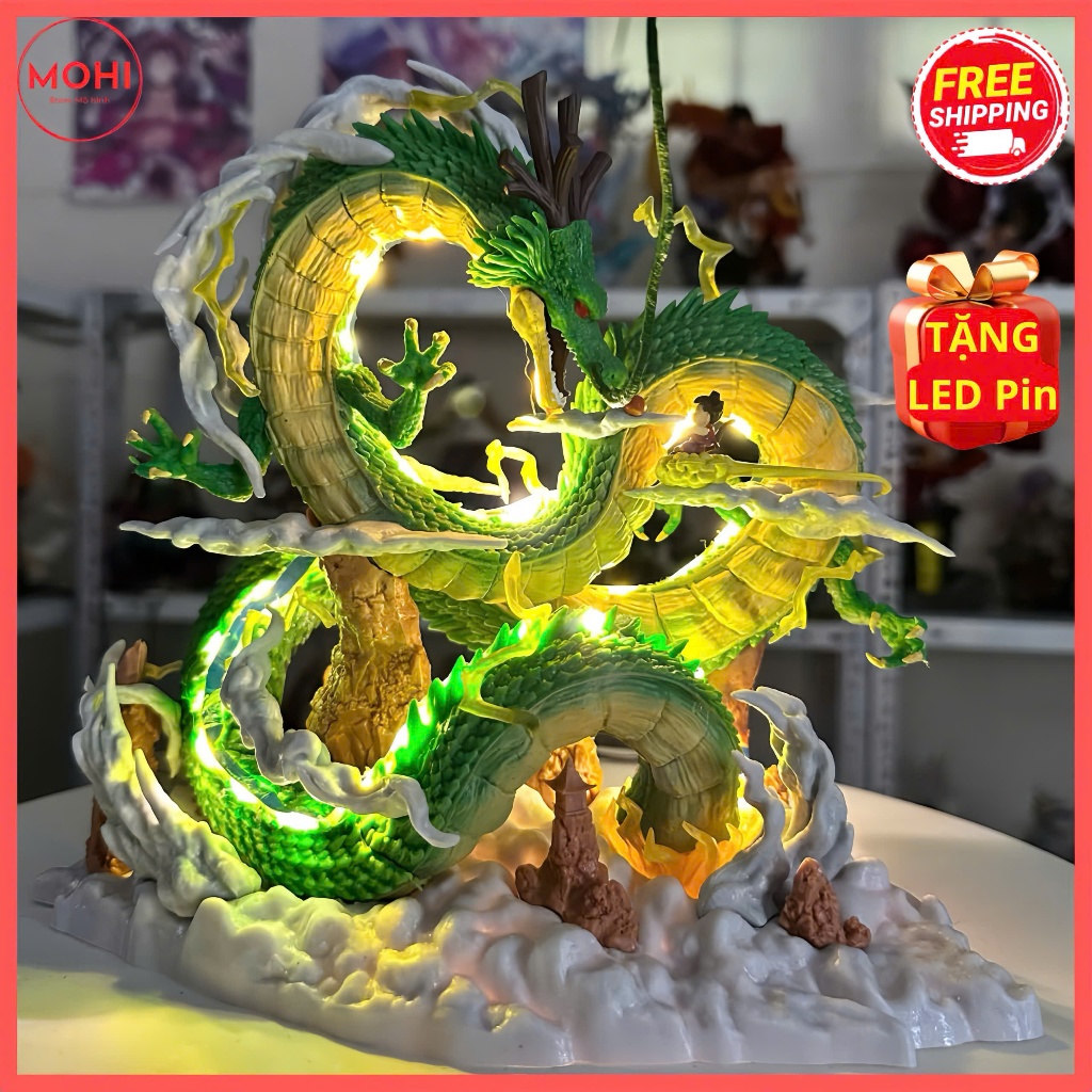 Mô hình Rồng Thần Trái Đất siêu đẹp cao 25cm - Dragon Ball ( Tặng LED ...