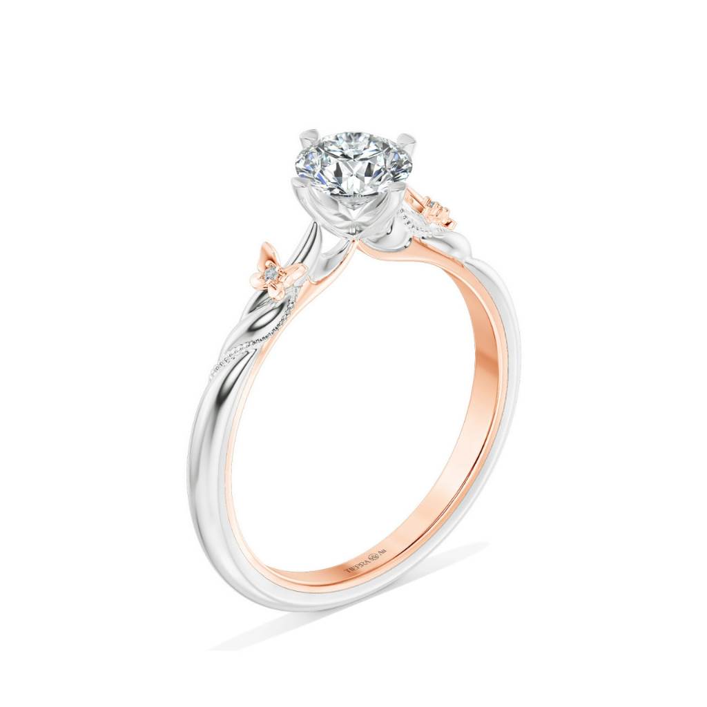 [CHAT TRƯỚC KHI ĐẶT] Nhẫn Cầu Hôn Tierra Butterfly Cathedral NCH1025 Vàng 14K/ 18K, Đính Đá CZ, Thiết Kế Lộng Lẫy