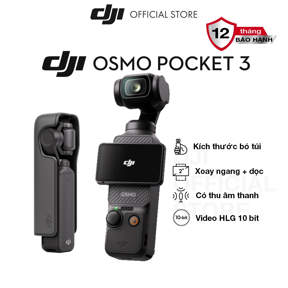 Ảnh Camera DJI Pocket 3 cầm tay bỏ túi nhỏ gọn, quay video vlog sắc nét 4K 120fps (DJI OP 3) 1