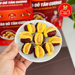 Táo đỏ kẹp sữa nhân hạt điều TIGER FOOD Táo đỏ Tân Cương kẹp sữa lạc đà nhân hạt điều - Đồ ăn vặt kẹo snack bánh kẹo tết
