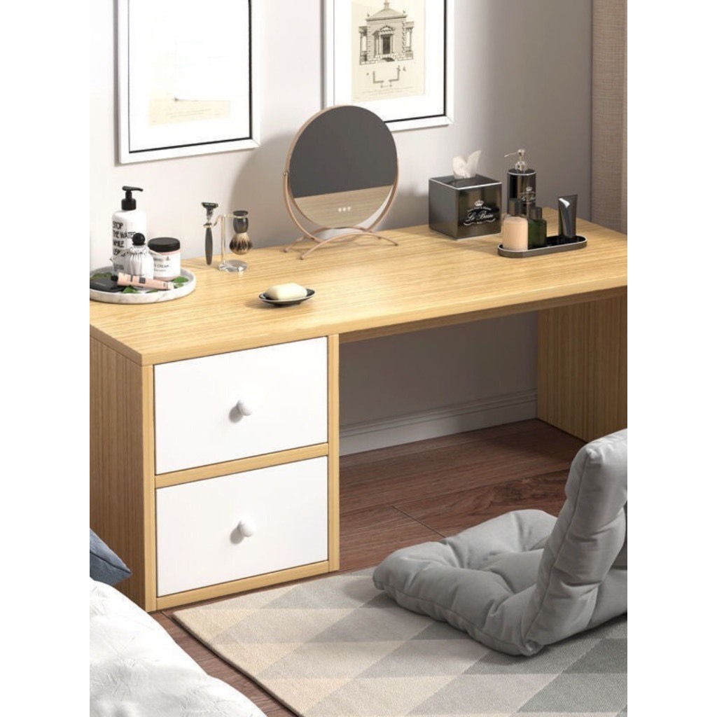 Bàn Trang Điểm Ngồi Bệt Có Ngăn Kéo - Bàn Làm Việc Ngồi Bệt Gỗ MDF Phủ Melamine Cao Cấp