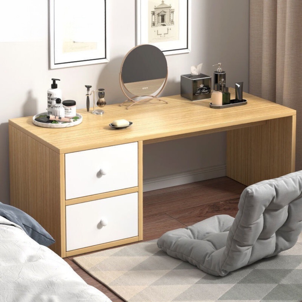 Bàn Trang Điểm Ngồi Bệt Có Ngăn Kéo - Bàn Làm Việc Ngồi Bệt Gỗ MDF Phủ Melamine Cao Cấp