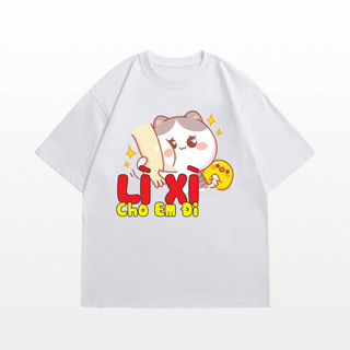 [MỚI] Áo Thun TẾT Nam Nữ Lì Xì Cho Em Đi, Áo Phông Unisex Form Rộng Top Women Cổ Tròn