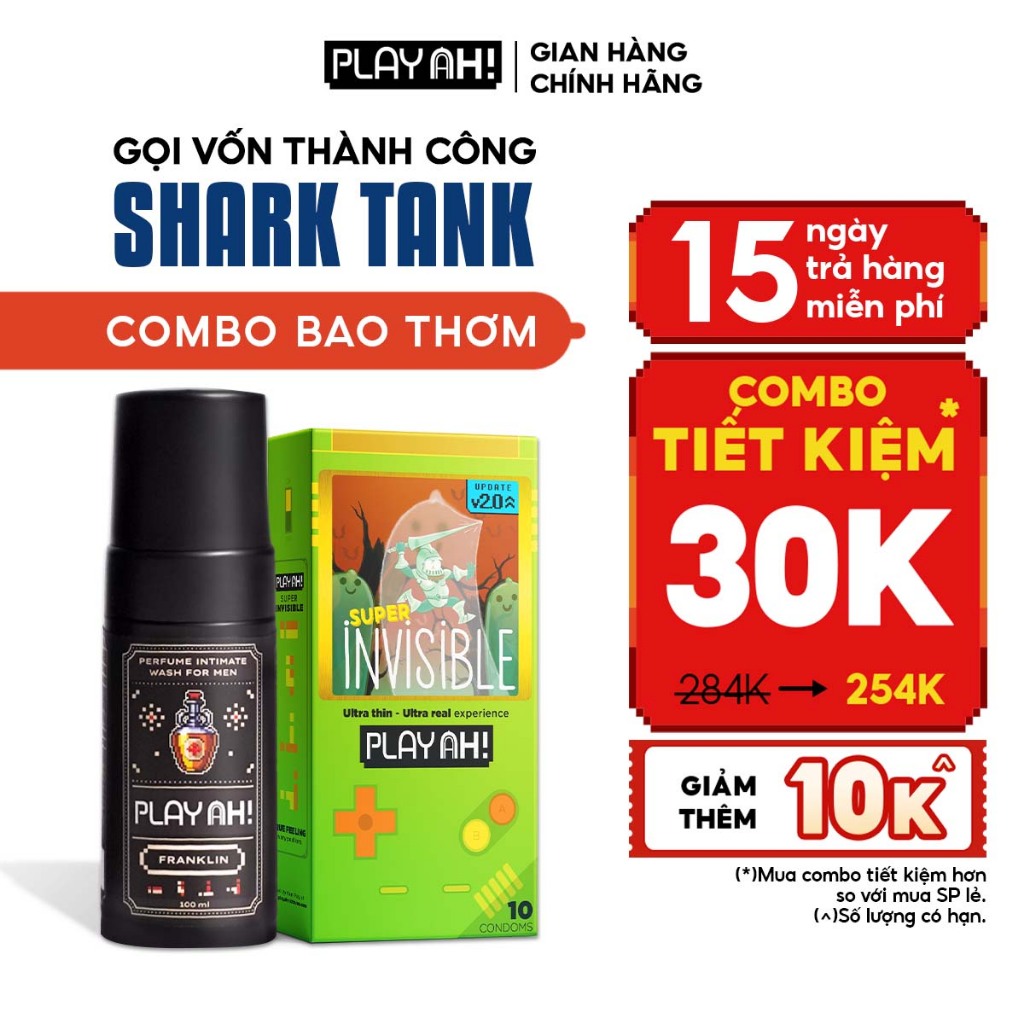 Combo Dung Dịch Vệ Sinh Nam Hương Nước Hoa 100ml + Bao Cao Su PlayAh ...