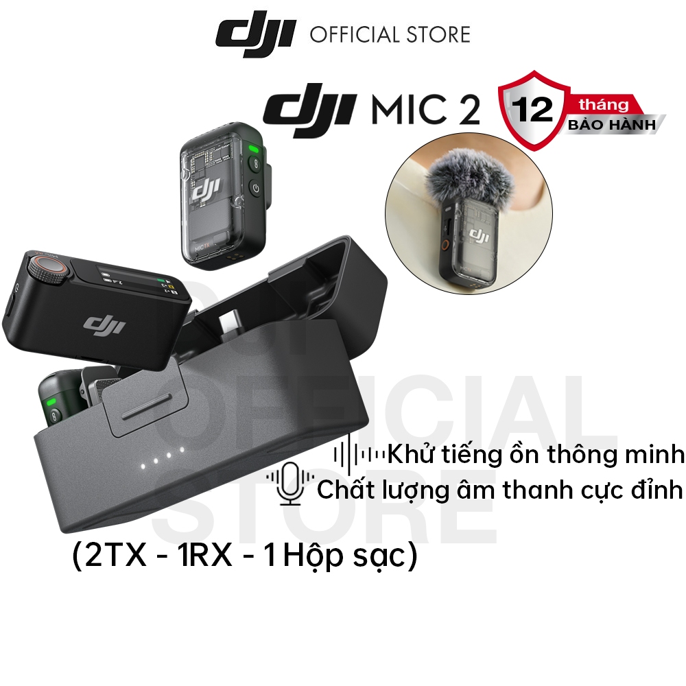 Đánh giá DJI Mic 2: Micro không dây khử ồn mạnh mẽ, chất âm 32-bit Float vượt trội