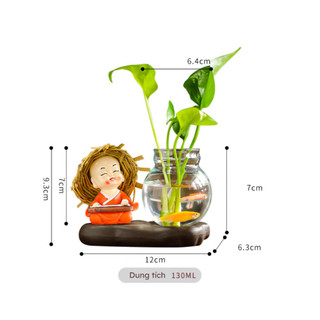 Bình Thủy Canh Ông Thần Tài Năm Mới - Mang Lộc Phát, Thanh Lọc Không Khí, Trang Trí Phong Thủy