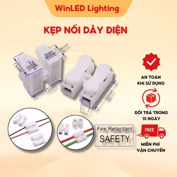 Cút nối dây điện, kẹp nói dây điện, cẩu đấu dây điện nhựa dạng đôi màu trắng giúp nối dây tiện lợi nhanh chóng an toàn