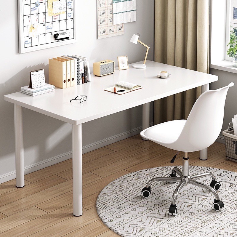 Bàn làm việc, bàn gaming thiết kế hiện đại decor trang trí nhà, bàn chân trụ tròn phong cách hiện đại chính hãng