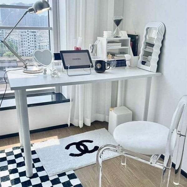 Bàn làm việc, bàn gaming thiết kế hiện đại decor trang trí nhà, bàn chân trụ tròn phong cách hiện đại chính hãng