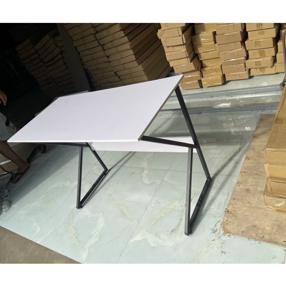 Bàn làm việc, bàn gaming thiết kế hiện đại decor trang trí nhà, bàn chân trụ tròn phong cách hiện đại chính hãng