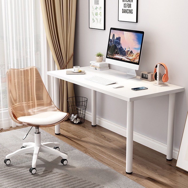 Bàn làm việc, bàn gaming thiết kế hiện đại decor trang trí nhà, bàn chân trụ tròn phong cách hiện đại chính hãng