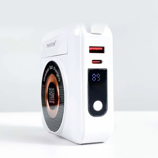 Cục Tích Điện không dây Phantom P41 15000mAh Wireless 15W / TypeC PD 20W / UBS 22.5W, phích cắm 220v