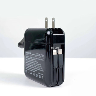 Cục Tích Điện không dây Phantom P41 15000mAh Wireless 15W / TypeC PD 20W / UBS 22.5W, phích cắm 220v