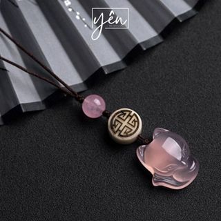 Móc treo HolyLing - Đ.á Chalcedony - Quà Tặng Ý Nghĩa Mang Lại Tình Duyên, May Mắn